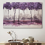 Tableaux Peinture d'arbres aux feuilles violettes