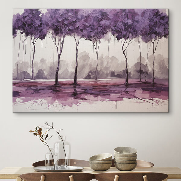 Peinture d'arbres aux feuilles violettes Tableaux Peinture d'arbres aux feuilles violettes