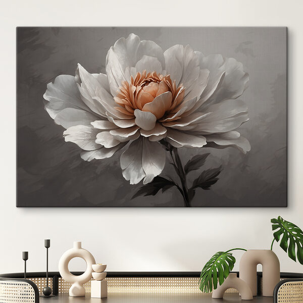 Une floraison élégante dans des tons monochromes Tableaux Une floraison élégante dans des tons monochromes