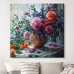 Tableaux Vase de fleurs sur le rebord d'une fenêtre