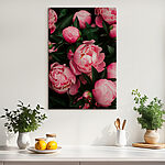 Tableaux Groupe de fleurs roses
