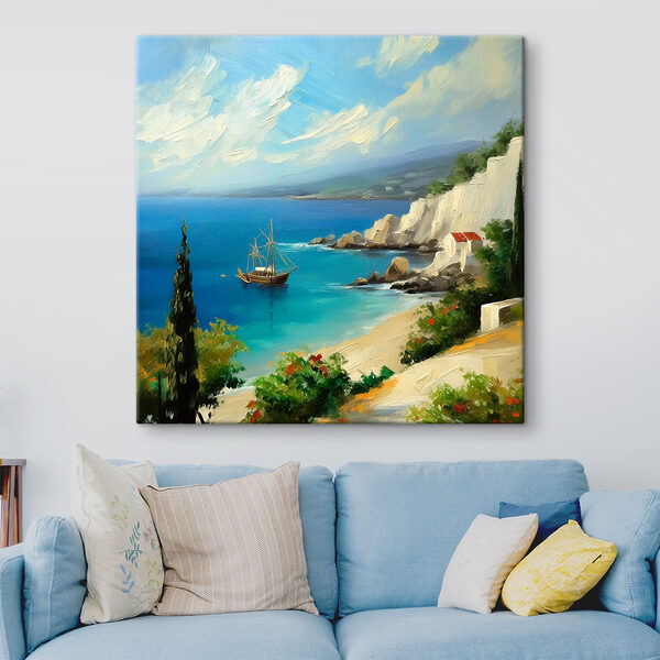 Peinture d'un bateau dans l'eau Tableaux Peinture d'un bateau dans l'eau