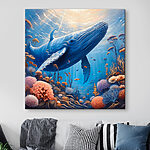 Tableaux Baleine nageant sous l'eau