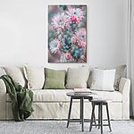 Tableaux Cactus en fleurs dans des tons pastel.
