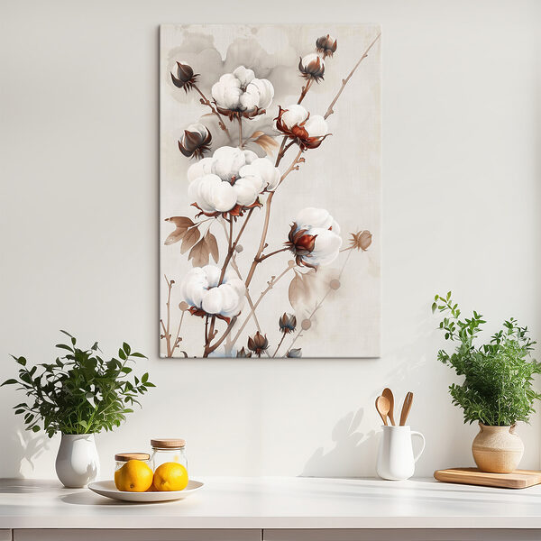 Le coton s'épanouit dans une délicate étreinte Tableaux Le coton s'épanouit dans une délicate étreinte