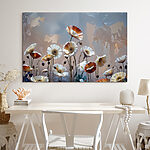 Tableaux Groupe de fleurs blanches et orange