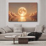 Tableaux Lune et nuages dans le ciel