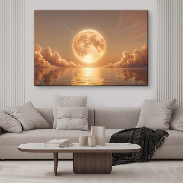 Lune et nuages dans le ciel Tableaux Lune et nuages dans le ciel