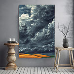 Tableaux Ciel nuageux avec de nombreux nuages