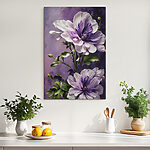 Tableaux Fleurs élégantes dans les tons violets