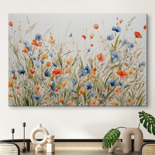 Peinture de fleurs et d'herbe Tableaux Peinture de fleurs et d'herbe