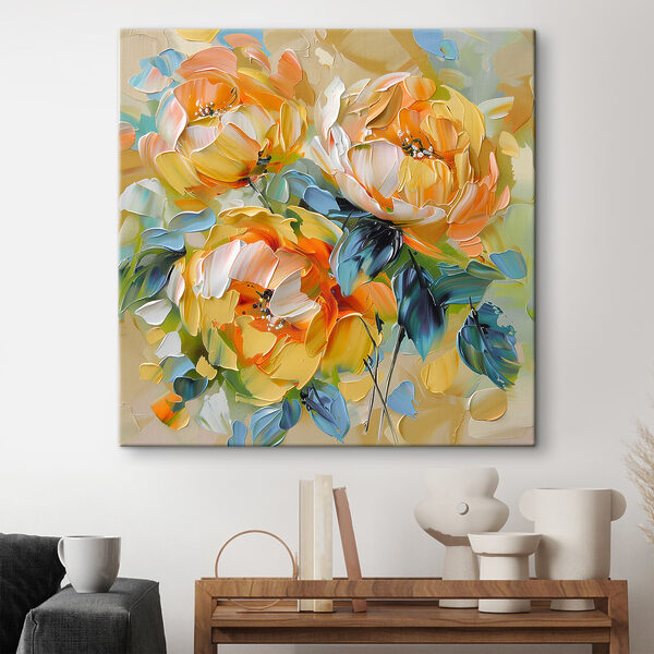 Peinture de fleurs sur toile Tableaux Peinture de fleurs sur toile