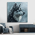 Tableaux Chien dans la neige