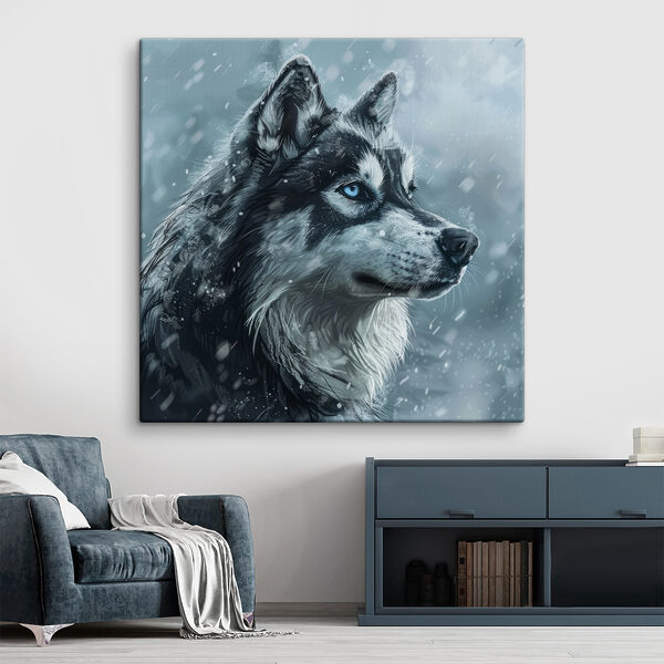 Chien dans la neige Tableaux Chien dans la neige