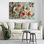 Tableaux Art floral élégant dans des tons pastel