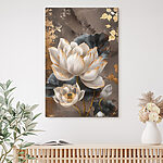 Tableaux Fleurs élégantes sur fond sombre