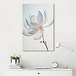 Tableaux Fleur blanche avec pétales