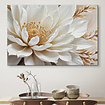 Tableaux Elegant Bloom en blanc crème