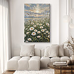 Tableaux Champ de fleurs blanches