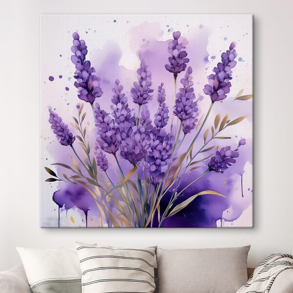 Peinture de fleurs violettes Tableaux Peinture de fleurs violettes