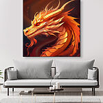 Tableaux Dragon aux yeux rouges
