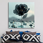 Tableaux Fleur noire dans l'eau