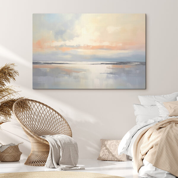 Plan d'eau calme avec des nuages dans le ciel Tableaux Plan d'eau calme avec des nuages dans le ciel