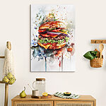 Tableaux Aquarelle d'un hamburger