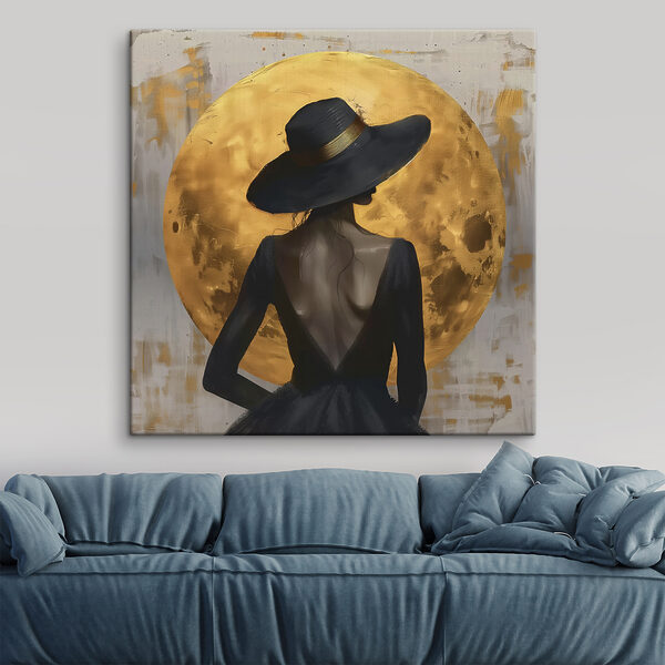 Tableaux Femme en robe noire et chapeau (UGS : s39685) Tableaux Tableaux Femme en robe noire et chapeau (UGS : s39685)