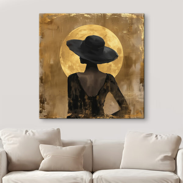 Tableaux Woman in a black dress and hat (UGS : s39686) Tableaux Woman in a black dress and hat (UGS : s39686)