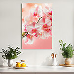 Tableaux Orchidées élégantes en blush doux