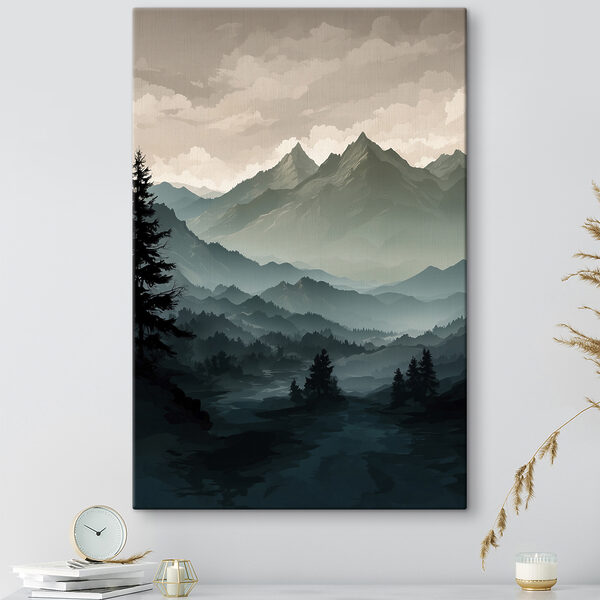 Paysage de montagnes et d'arbres Tableaux Paysage de montagnes et d'arbres
