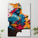 Tableaux Femme avec de la peinture sur le visage