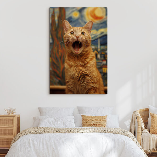 Chat avec la bouche ouverte Tableaux Chat avec la bouche ouverte