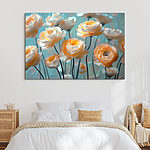 Tableaux Groupe de fleurs sur tiges