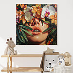 Tableaux Femme avec des fleurs sur la tête