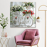 Tableaux Vélo avec des fleurs dans des paniers
