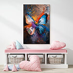 Tableaux Papillon avec poudre colorée