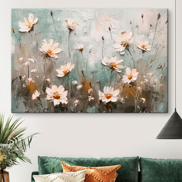 Peinture de fleurs sur un mur Tableaux Peinture de fleurs sur un mur