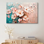 Tableaux Peinture de fleurs sur un mur