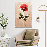 Tableaux Peinture d'une rose rouge