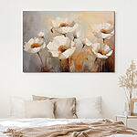 Tableaux Peinture de fleurs blanches