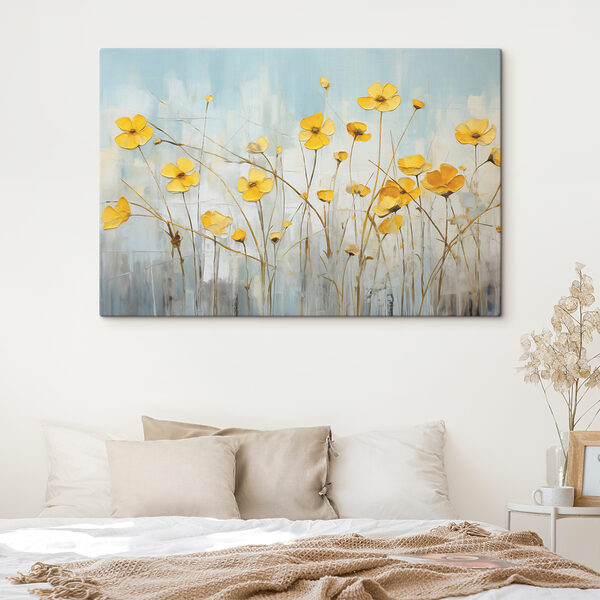 Peinture de fleurs jaunes Tableaux Peinture de fleurs jaunes