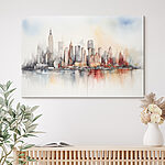 Tableaux Aquarelle d'une ville