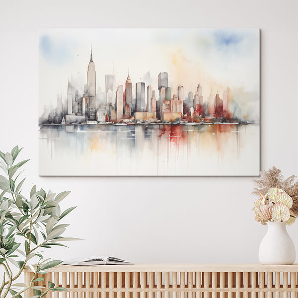 Aquarelle d'une ville Tableaux Aquarelle d'une ville