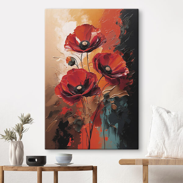 Peinture de fleurs rouges Tableaux Peinture de fleurs rouges