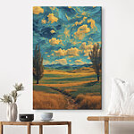 Tableaux Paysage avec arbres et collines