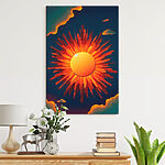 Tableaux Soleil avec un soleil brillant dans le ciel