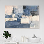 Tableaux Peinture de différentes nuances de bleu et de blanc