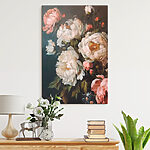 Tableaux Peinture de fleurs blanches et roses